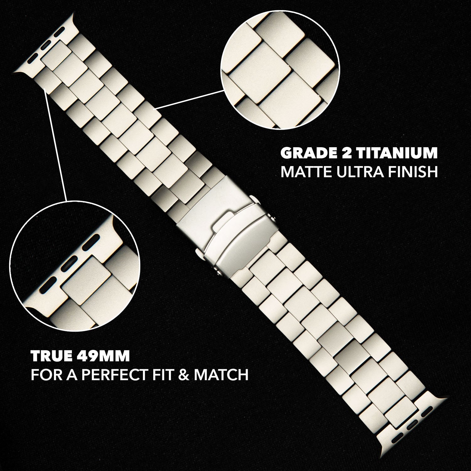 Titanium Triple Link Bracelet